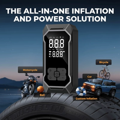 Hava nasosu, and inflator all-in-one device, car-mounted