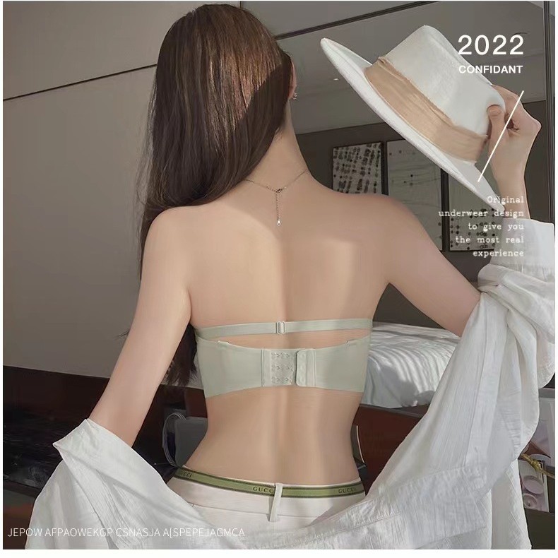 No deja marcas, dos desgaste, recolección lateral, recolección, soporte superior, antideslizante, leche auxiliar, ropa interior antiflacidez, sujetador de texto para niña, senos pequeños, grandes