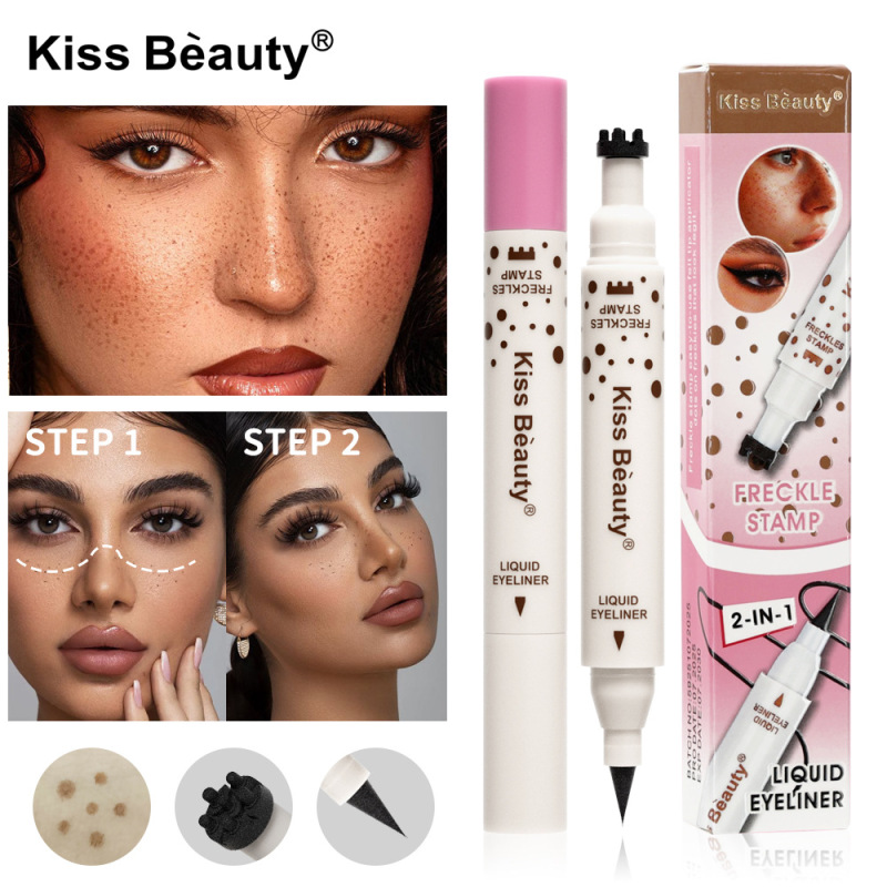 kissbeauty跨境新品防水自然仿真雀斑眼线笔防汗速干彩妆工厂批发|undefined
