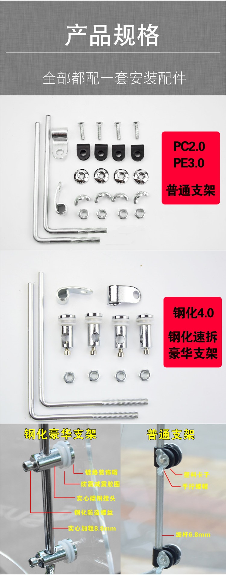 Electric Vehicle Windshield Transparent Heightened and Widened Wear-Resistant Front Windscreen for Electric Bikes Motorcycle Wind Shield Hand Guard