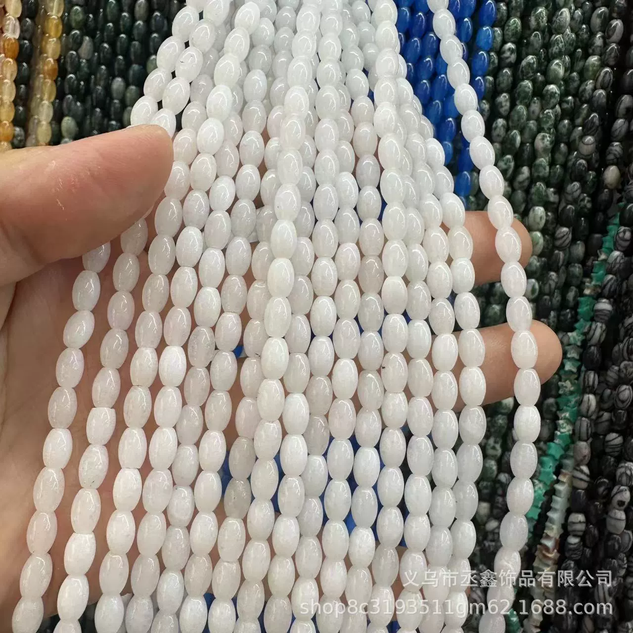 Organic agate Buddha white jade, rosary with round beads, accessory, accessories, 4×6mm, DIY, geolocation function