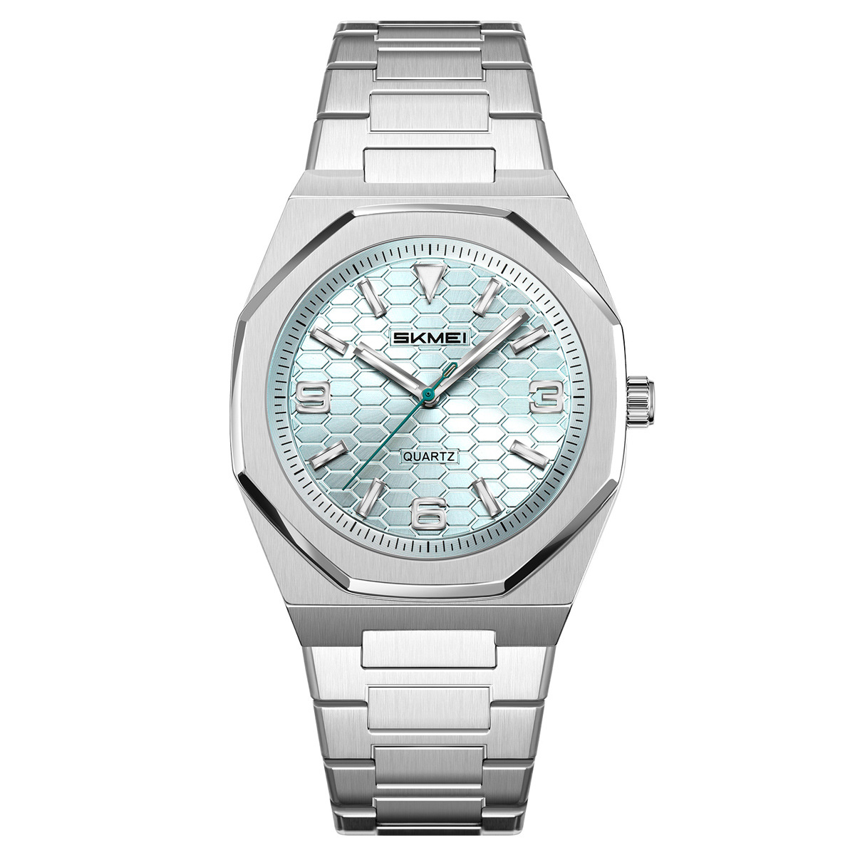 Momento de belleza simple reloj de hombre nocturno impermeable reloj de cuarzo correa de acero reloj de hombre de negocios ocio suministro transfronterizo