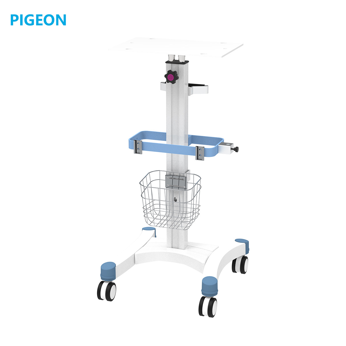 PIGEON铝合金支架设备不锈钢移动式工作站台车手推车呼吸机X1000