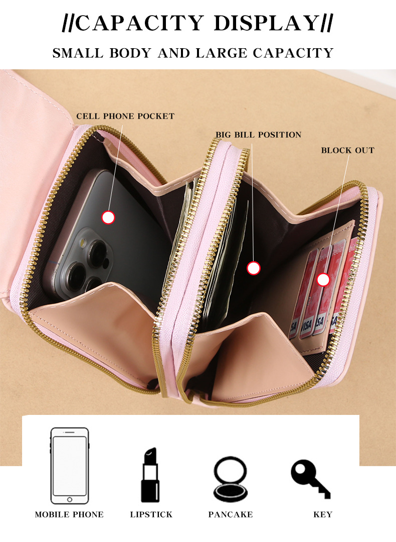 Nuova collezione primaverile da donna portafoglio monospalla a tracolla edizione coreana borsa multifunzionale per cellulare_voghion.com