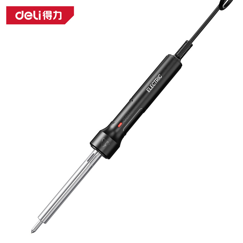 得力工具DL8860外热式恒温电烙铁尖头60W电焊笔电洛铁维修焊接