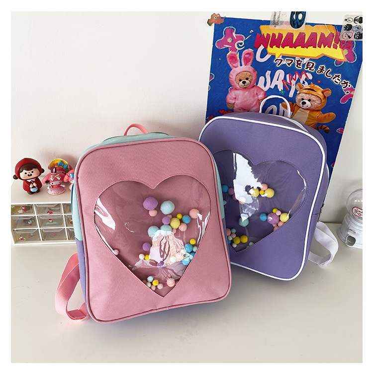 Waterproof 17 Inch Heart Shape School School Backpack display picture 29