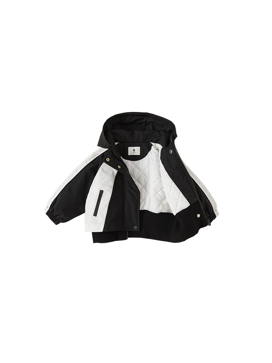 Abrigo de algodón de invierno para niños Youbao, chaqueta informal gruesa para niños, cortavientos para niñas con bloques de color, nueva chaqueta de algodón para niños 2026