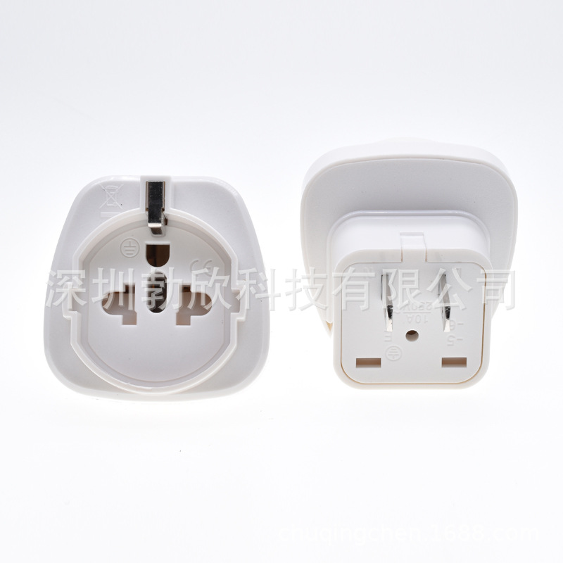 SD-6日式美标2脚转韩国德法式印尼转换头烟头插头转换器接地