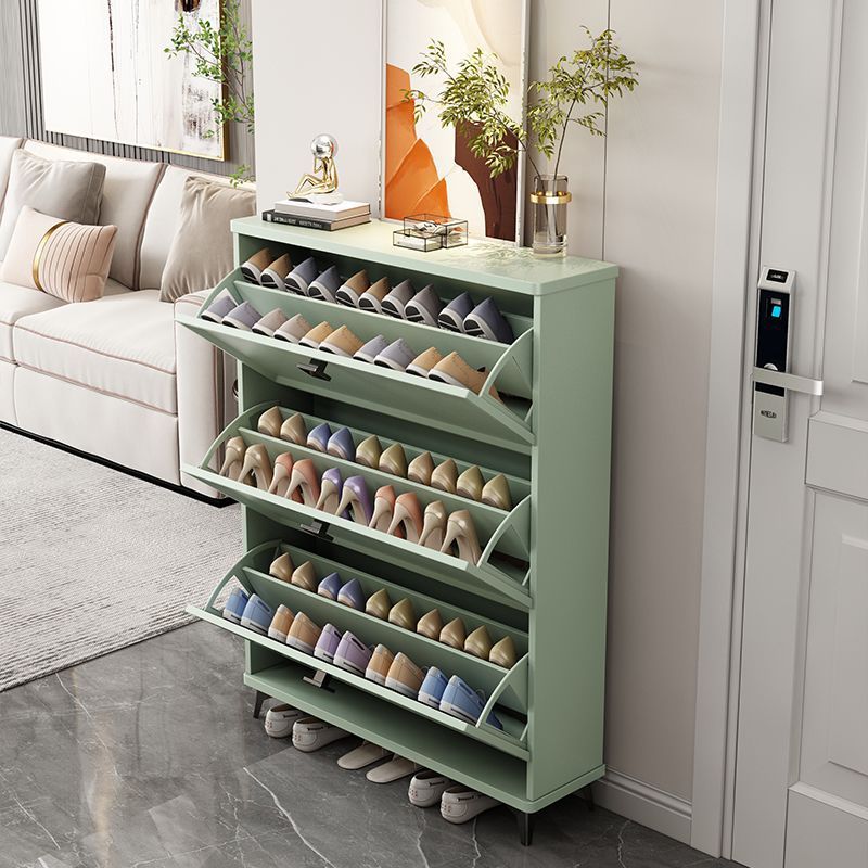 Light Luxury Ultra-Thin Shoe Cabinet for Home Entrance, Large Capacity Flip-Top Entryway Cabinet, Trendy Storage Cabinet for Small Apartments