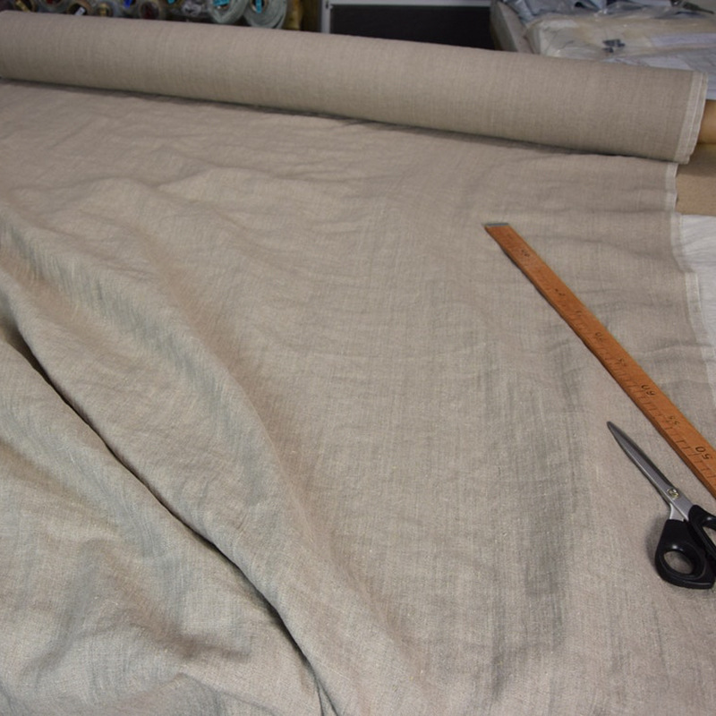 Tela de lino puro lavada con agua, tela de lino, tela de lino, mantel, textil para el hogar, ropa, 14 piezas de tela de lino de rocío de lluvia individuales y dobles