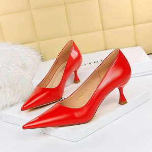 1961-1 Korean version of fashionable and elegant pedicure simple and versatile high heels women's shoes high heel