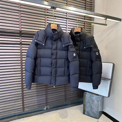 Mengjia ヨーロッパサイズ既製冬の新スタイル男性と女性のハイバージョンマット厚みのあるジッパーダウンジャケットダックダウンジャケット