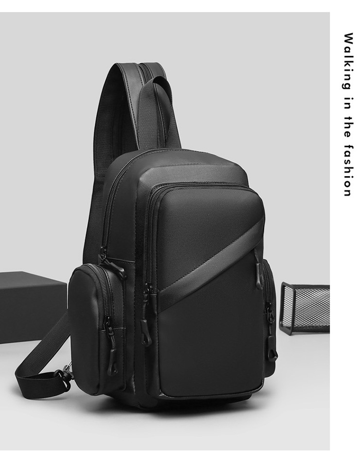 New business men's backpack, water-resistant, suitable for both shoulder and single shoulder, cross-border Oxford fabric men's computer backpack undefined