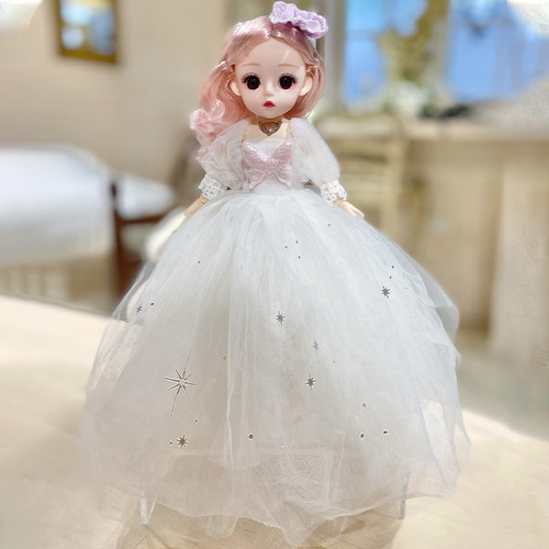 Extra-large single vinyl Barbie doll, 32 cm, Ice Queen Elsa princess, musical and smart, perfect gift for girls.