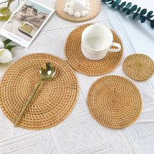 秋藤藤编杯垫茶具套装普洱茶手工秋藤壶垫品茗杯竹垫子 一件代发
