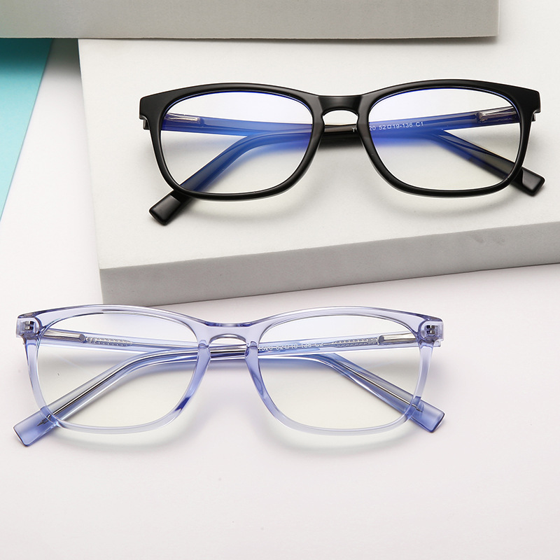 厂家定制新款方形防蓝光TR平光镜时尚男女眼镜框架学生近视眼镜框