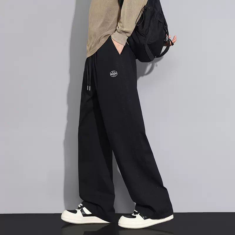 美式直筒休闲裤男士春夏垂感高街vibe裤子2025新款春秋纯棉休闲裤