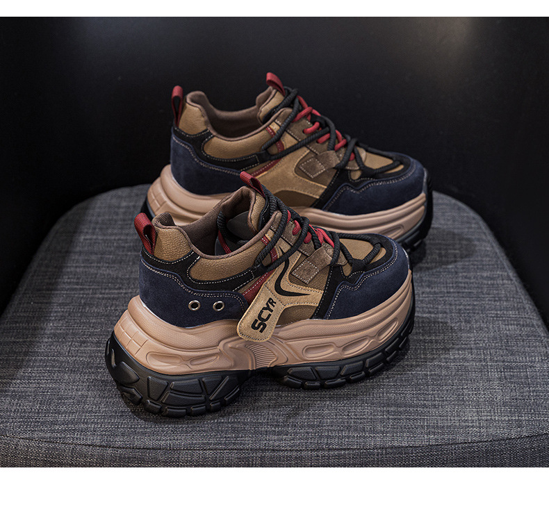 Giày sneaker nữ chunky đế dày phong cách retro, tăng chiều cao, phối màu vintage — Cam 5021, Xanh dương 5021, Tím 5021 chi tiết 30