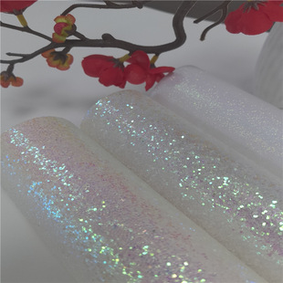 PET film bottom transparent 1mm sequins glitter powder magic glitter powder film click through cup shiny glitter paper film