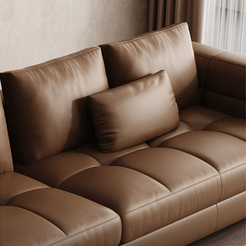 Fábrica nuevo sofá de cuero breze minimalista italiano de alta gama de oficina en casa sala de estar de diseño sofá de fila recta