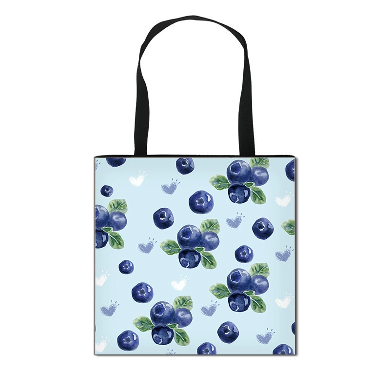 Новый детский шоппинг-баг с фруктовым принтом, универсальная сумка через плечо, ручная складная сумка, производитель, оптовая продажа, хит продаж