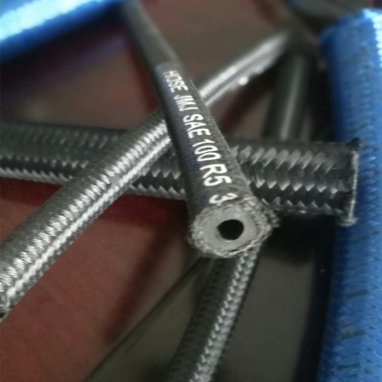 钢丝编织液压胶管SAE 100R5标准耐油胶管报价 外编棉线高压胶管