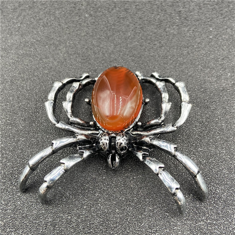 Gem Inlaid Spider Multicolor Pendant Brooch Dual-purpose Necklace Brooch Diy Accessories display picture 12