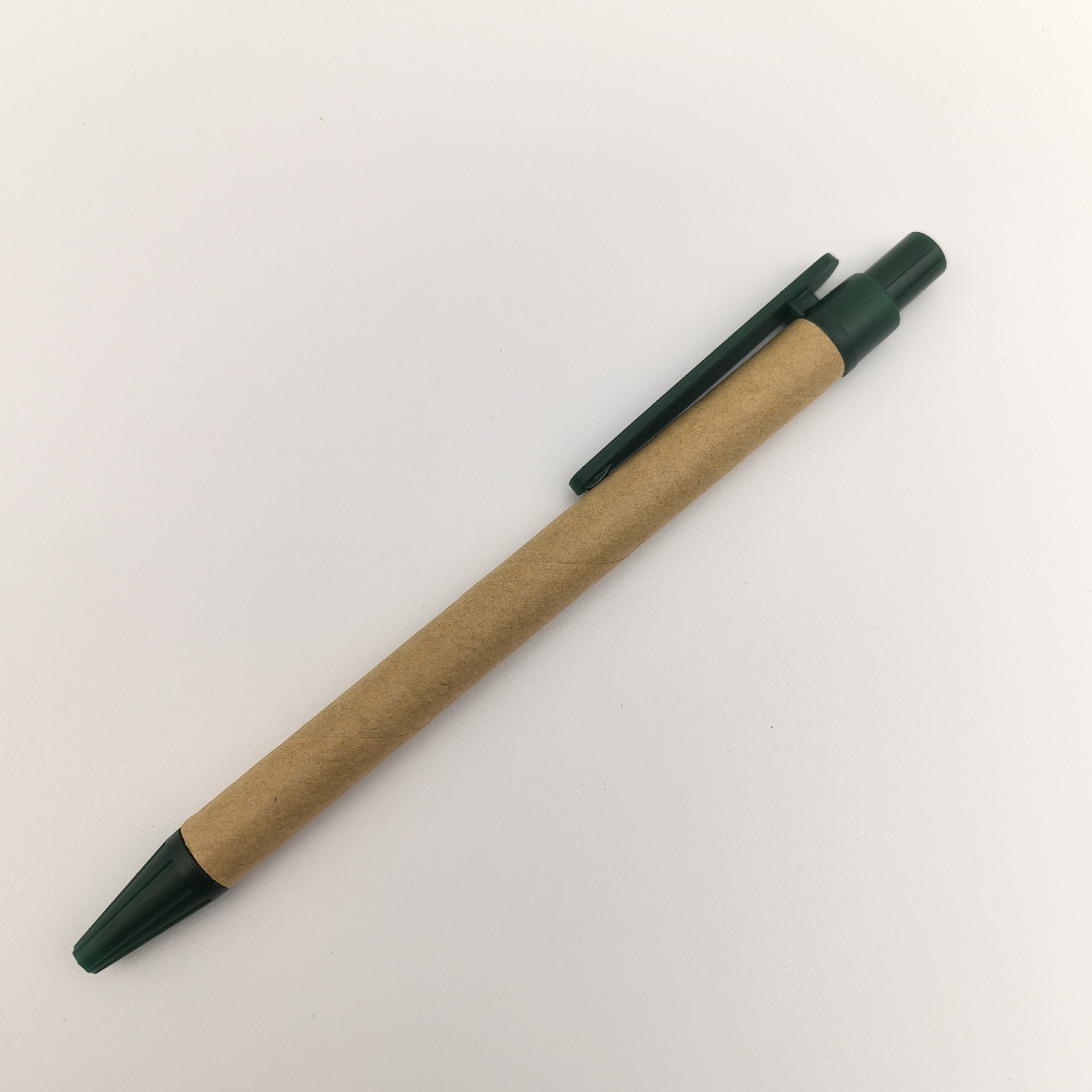 Papel kraft al por mayor bolígrafo de tubo de papel movido bolígrafo de diseño de pinza en forma de sauce bolígrafo de regalo publicitario bolígrafo oval bolígrafo de papel al por mayor