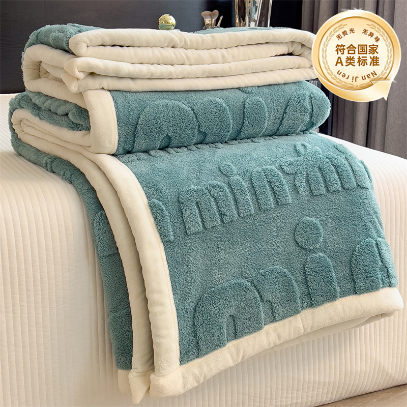 Mantras gruesas invierno mantas de coral siesta de oficina aire acondicionado sofá cubierta dormitorio pequeño edredón chal