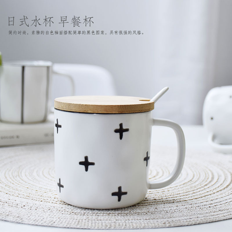 创意简约陶瓷马克杯北欧情侣咖啡杯早餐牛奶陶瓷杯可 印广告 logo