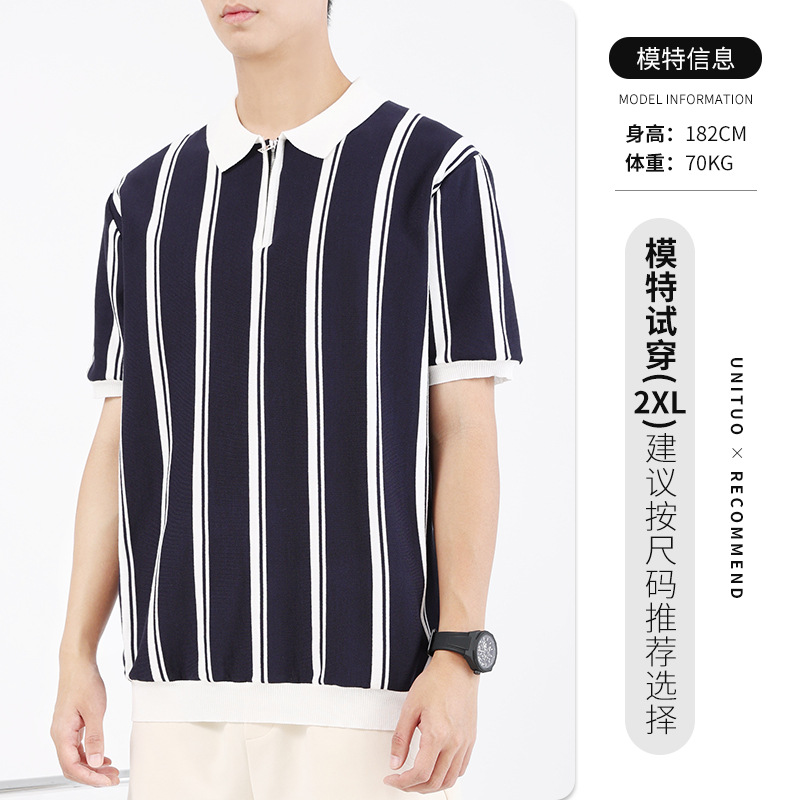 Personalizado comercio exterior transfronterizo polo hombre estilo de moda de alta calidad camiseta de jersey de hielo hombre camiseta de manga corta hombre
