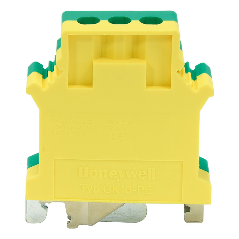 霍尼韦尔GK系列轨道式螺钉接线黄绿接地端子排