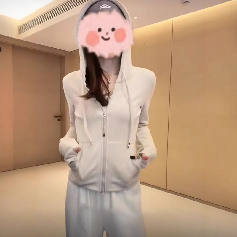 Chaqueta con Capucha Gruesa para Mujer de Acrílico
