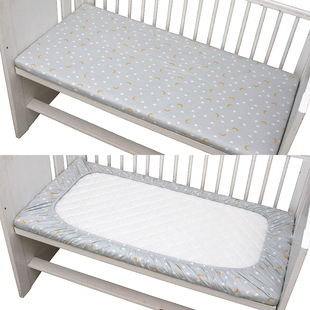 Fitted Bed Sheets Crib Pure Cotton Type a Maternal and Infant Grade Kindergarten Bed Bed Sheets Kidsren's Spliced Mattress Protector Baby Bed Cover