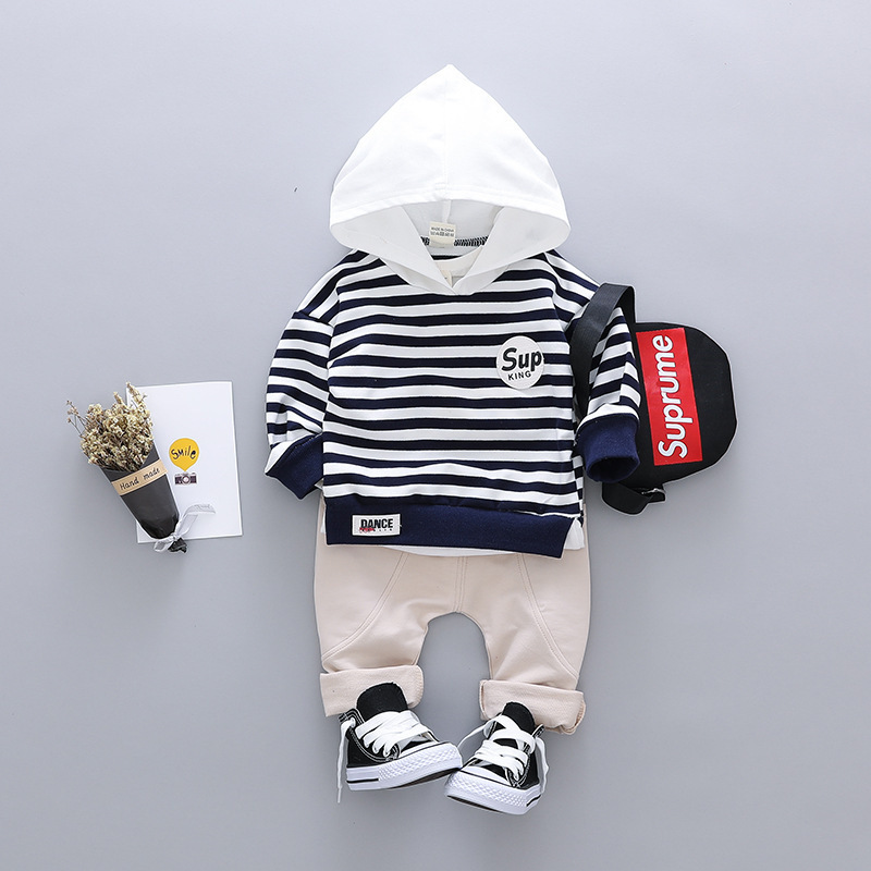 Boys Suit Casual Sweatshirt Hooded Spring and Autum Boys Fashionable Autum Clothing Split 0 Children 1 to 2 and a Half Years Old 3 Clothes