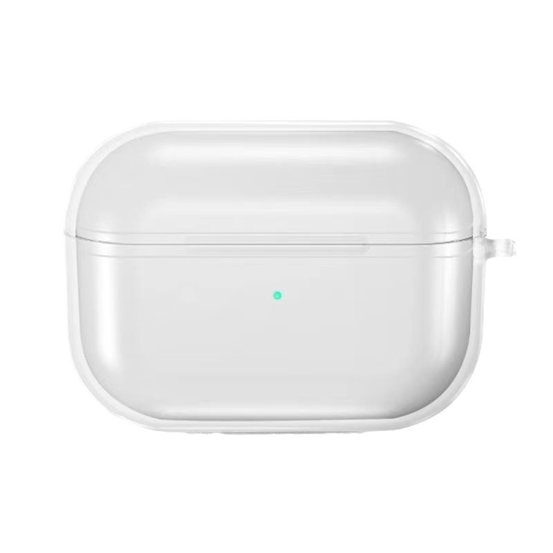 适用苹果Airpodspro3/4代新款简约普通透明素材TPU高级感耳机壳套|undefined