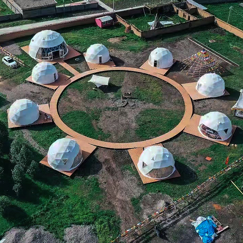 厂家直销6米直径星空天幕帐篷 网红景点专用保暖球形民宿篷房