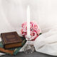 Nordic ins Glass Diamond Candle Holder Dining Table Rod Wax Candle Holder Home Base Bedroom Home Decoration Ornaments