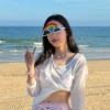Радужные очки с синими линзами