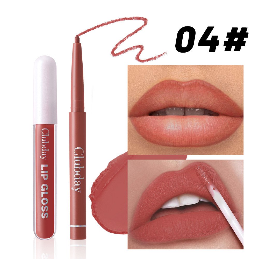 Clubday Long-lasting Velvet Matte Lip Gloss and frosted Outlining Lip Pen 6+6 Set, easy-to-Apply lipstick pen undefined