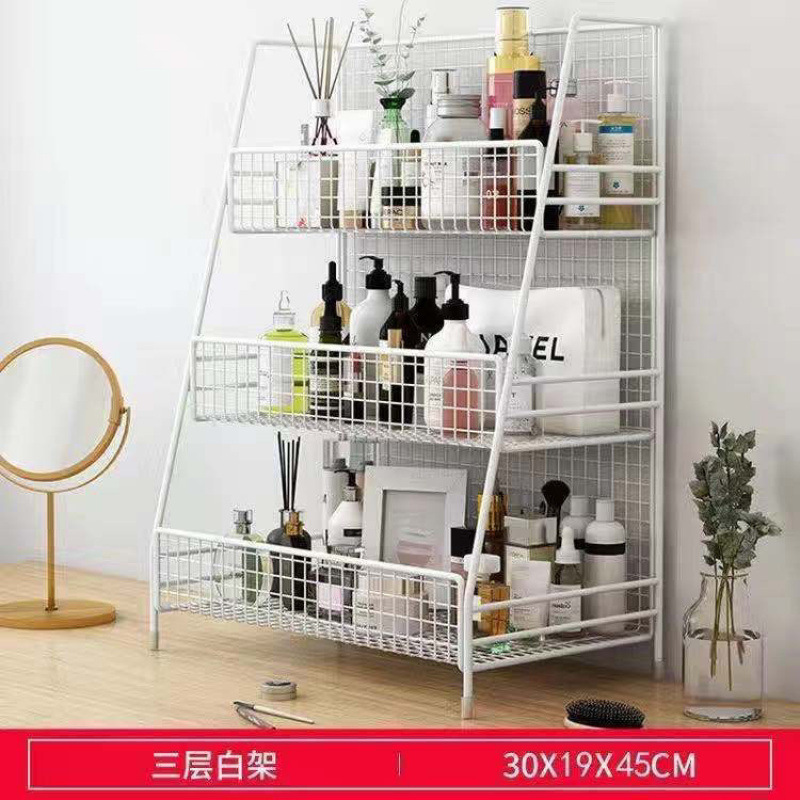 化粧品デスクトップ収納棚キッチン寝室化粧台雑物寮多層多機能トイレ棚|undefined