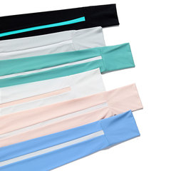 新款女夏防曬手套冰絲袖套條紋防紫外線冰袖男女春天戶外騎行遮陽