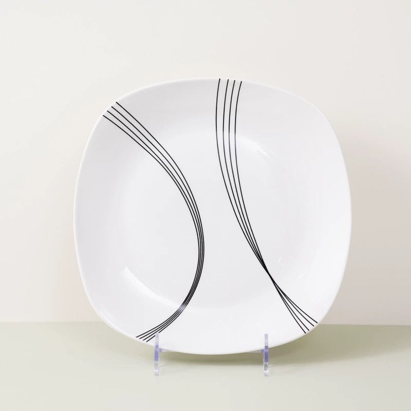 (Cross-border trading), ceramic square set, tableware, 16 pieces, simple and elegant design