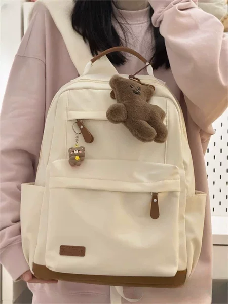 Cross-Border Backpack for Women, Japanese Retro Travel Backpack, Fashionable Commuter Computer Bag, School Bag for Girls and Students