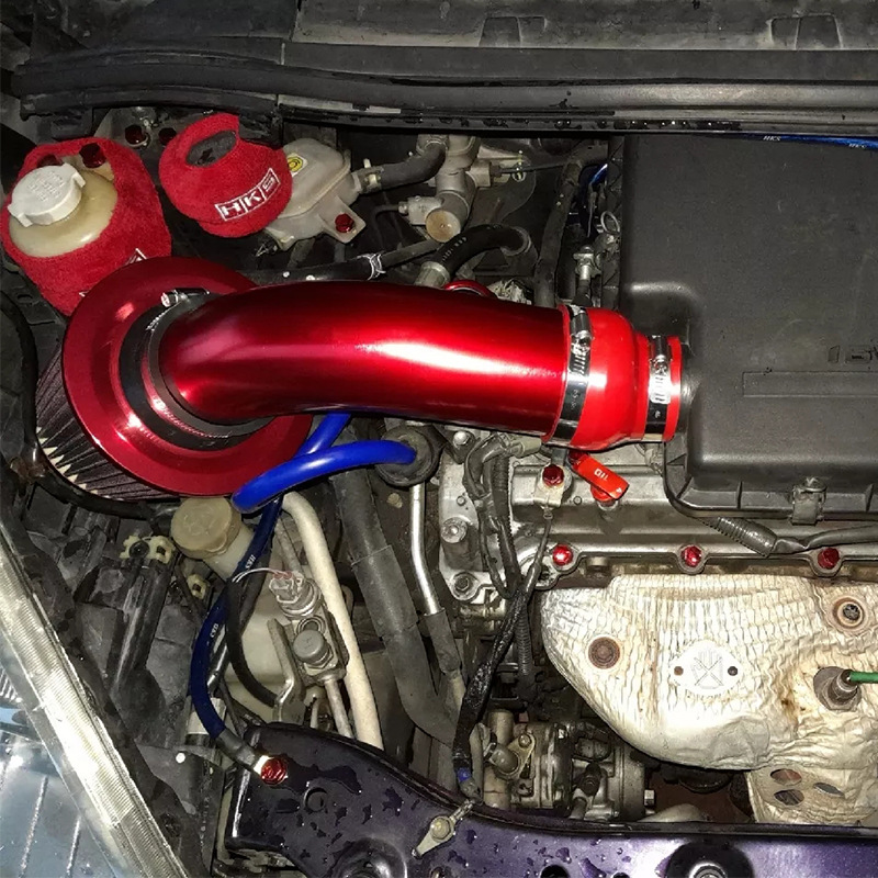 Car modified air filter modified air intake suit large flow intake 76mm mushroom head suit aluminum alloy intake pipe