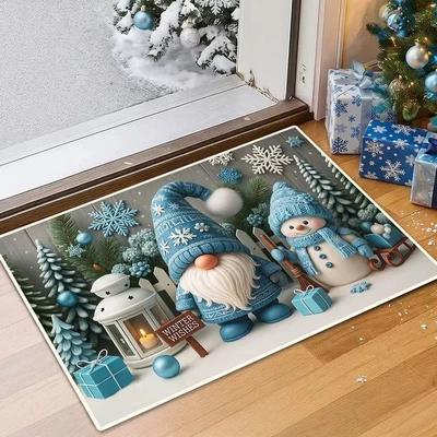 Avtomobil döşəmə paspasları – American Style Holiday Decorative Mat - 821desd-5-4060cmcrystal-velvet-with-dot-plastic-backing
