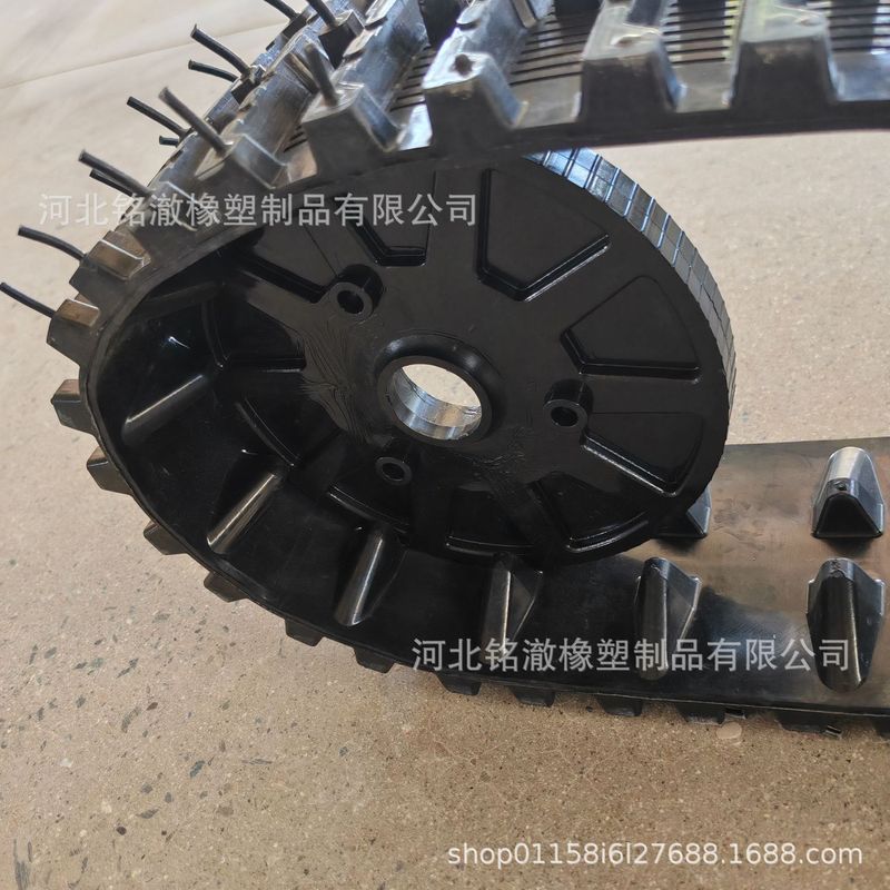 加工小型橡胶履带  收葱机收蒜机橡胶履带 机器人橡胶履带|undefined
