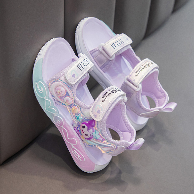 Sandalias de Princesa para Niñas, Cuero Sintético y Caucho, para Playa y Uso Diario image 4