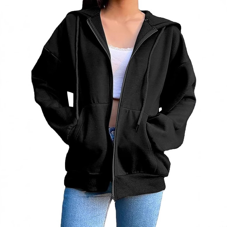 国境を越えた貿易アマゾンヨーロッパとアメリカの新しい女性のベルベットの厚みのあるフード付き無地多用途ファッションカジュアルルーズスウェットシャツ|undefined