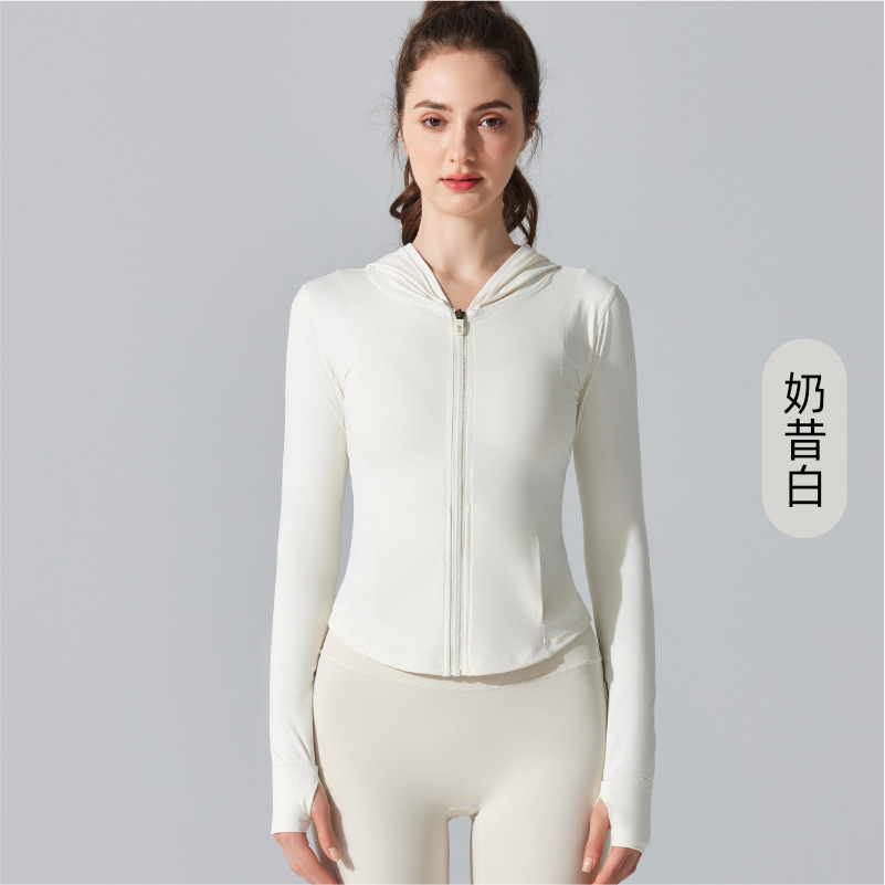 Hijo original delgado deportivo con capuchón ropa de protección solar mujer al aire libre ropa de yoga seda de hielo permeable abrigo anti-UV